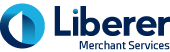 liberer merchant services logo in navy blue with a light blue shade